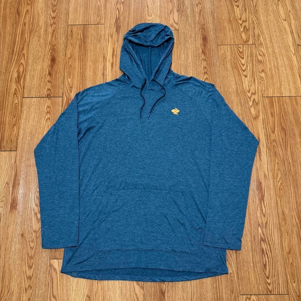 Rabbit Running Men's Hoodie XL Stretch EZ Pullover Blue Outdoors Lightweight